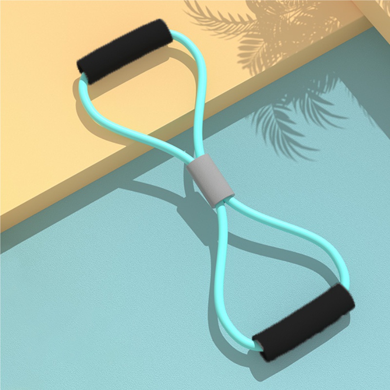 Tali Stretching Fitness Gym Yoga Pull Rope 8 Toning Tube Tali Olahraga Tube Resistance Band Stretch