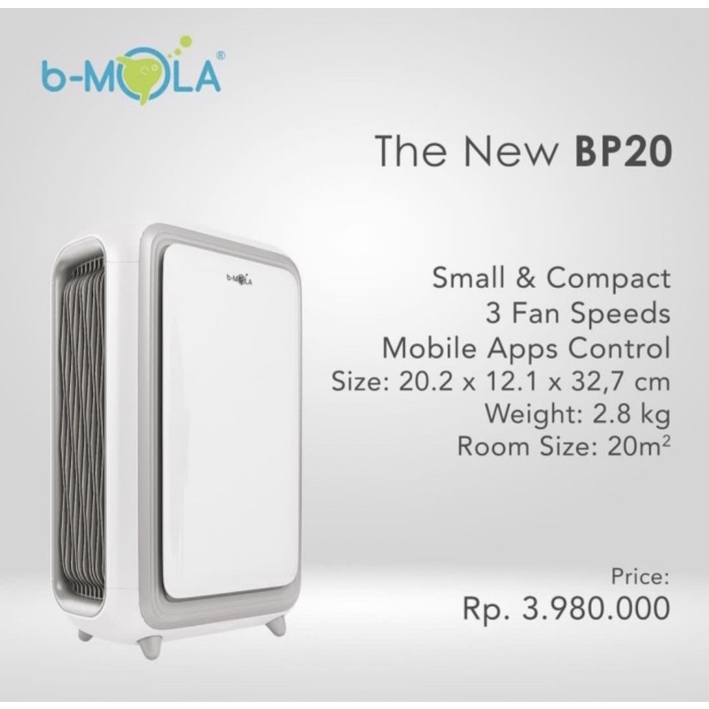 Bmola b-Mola BP20 Air Purifier Garansi Resmi