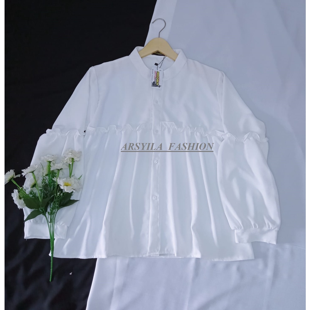 DALOVA Blouse Bahan Crinkle / Atasan Big Size/Baju Jumbo/blouse Wanita/kemeja jumbo terbaru