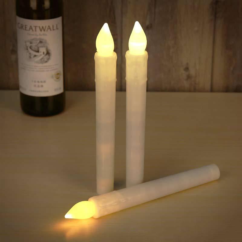 Hot Sale/Tiang Panjang Lampu Lilin Elektronik Flameless Night Light Romantic Confession Prop Lights Pesta Natal Ambient Light LED Candle Decoration Light Lampu Teh Natal