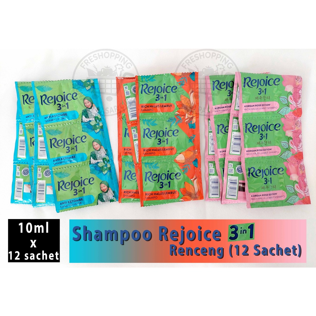 Shampoo Rejoice 3in1 10ml X 12 Sachet