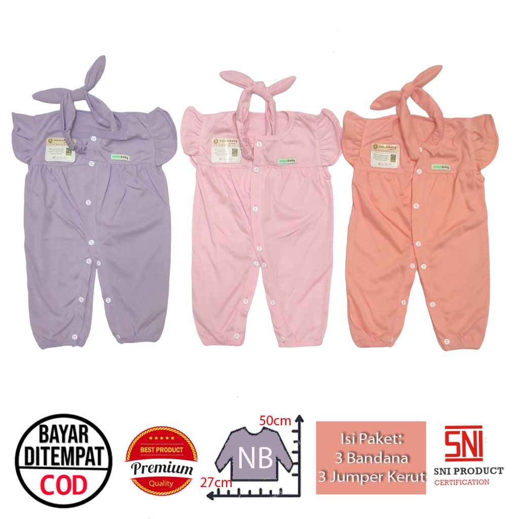 Jumsuit Bayi Perempuan Jumper Kerut Jumpsuit Anak Balita Cewek Perempuan 0-6 Bulan Baju Bayi Kado Murah Gift Set Baby Newborn Perlengkapan Bayi
