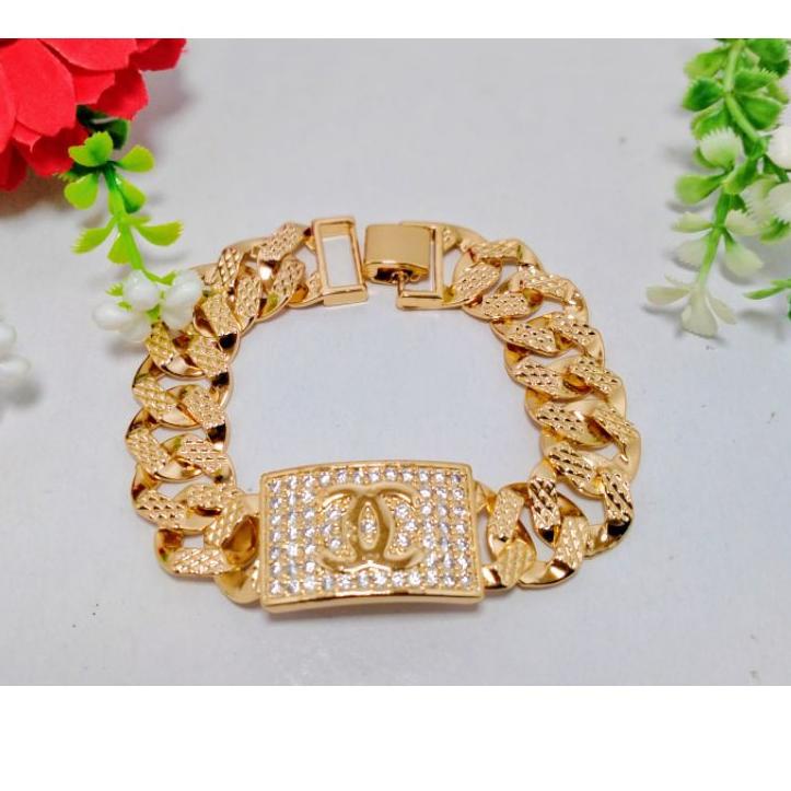 Rekomendasi Gelang Rantai Besar Plat Gelang Xuping Wanita Perhiasan Lapis Emas Wanita