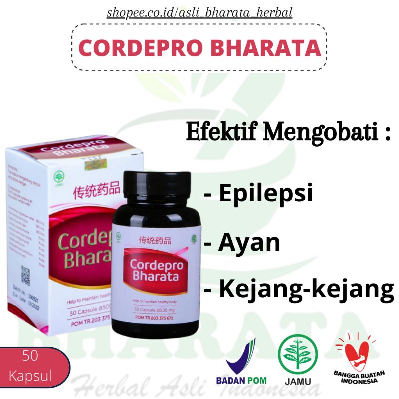 Obat epilepsi ampuh, Obat ayan ampuh, Obat kejang Ampuh, Cordepro Bharata 100% Original Bharata