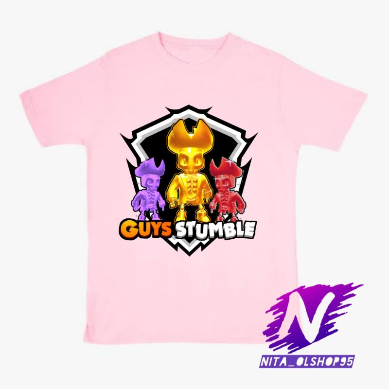 kaos anak stumble guys game skin sultan