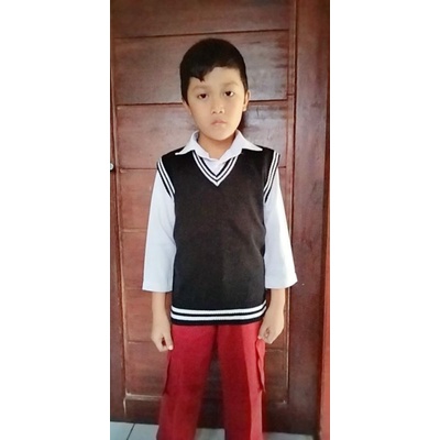 VEST ROMPI RAJUT ANAK SD/BAJU SERAGAM SEKOLAH TERMURAH/BAHAN HALUS TEBAL (PREMIUM)