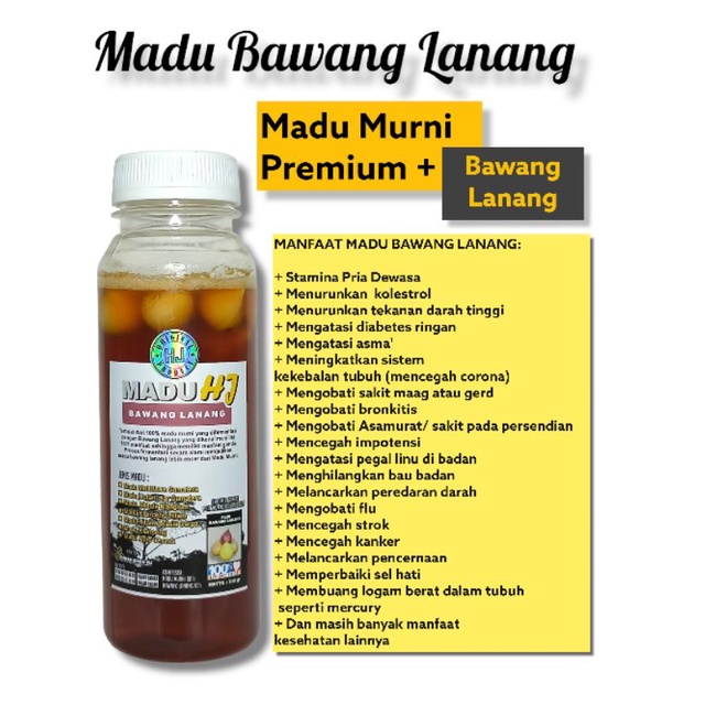 

Madu Bawang Lanang Premium Madu Apis Dorsata fermentasi Bawang Tunggal