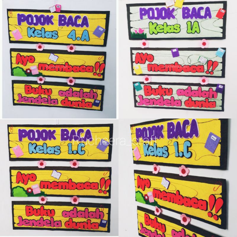 POJOK BACA || Pajangan dinding pojok baca || prakarya sekolah || hiasan dinding sekolah