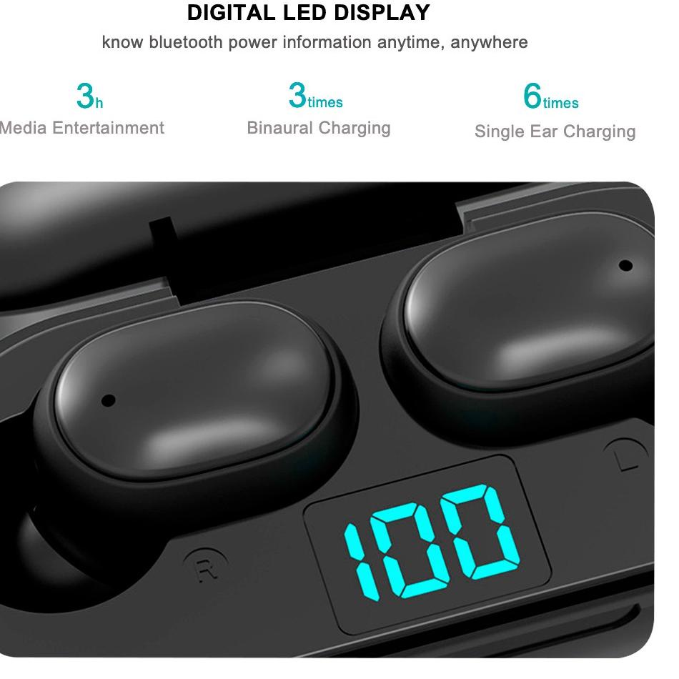 Stok Terbatas Inone TWS Earphone Bluetooth Wireless Earbuds Digital Display BT 5.0 Touch Control Wat