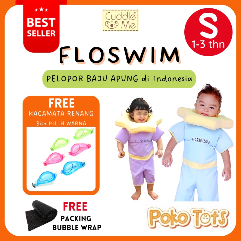 [FREE GIFT] Cuddle Me FloSwim Small (S) Baju Renang Bayi Apung Anak Cuddleme Floatsuit Flo Swim 1 2 3 tahun thn