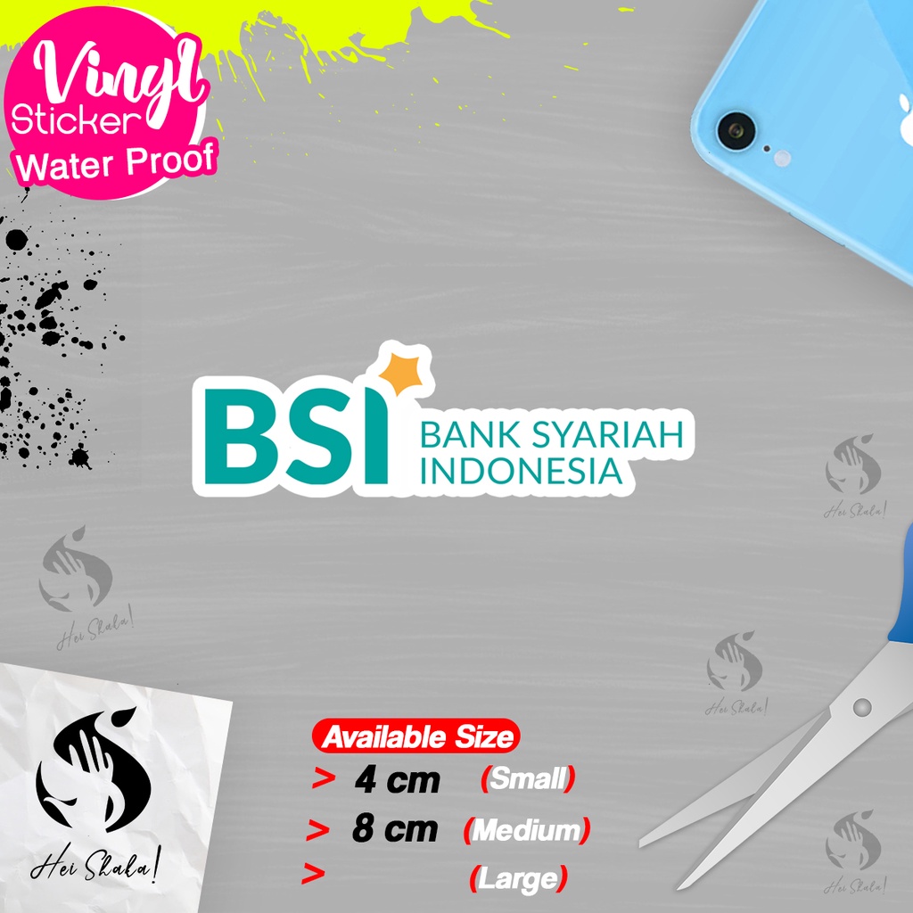 

Stiker Bank Syariah Indonesia BSI Sticker Logo Perusahaan BUMN Bahan Vinyl Anti Air