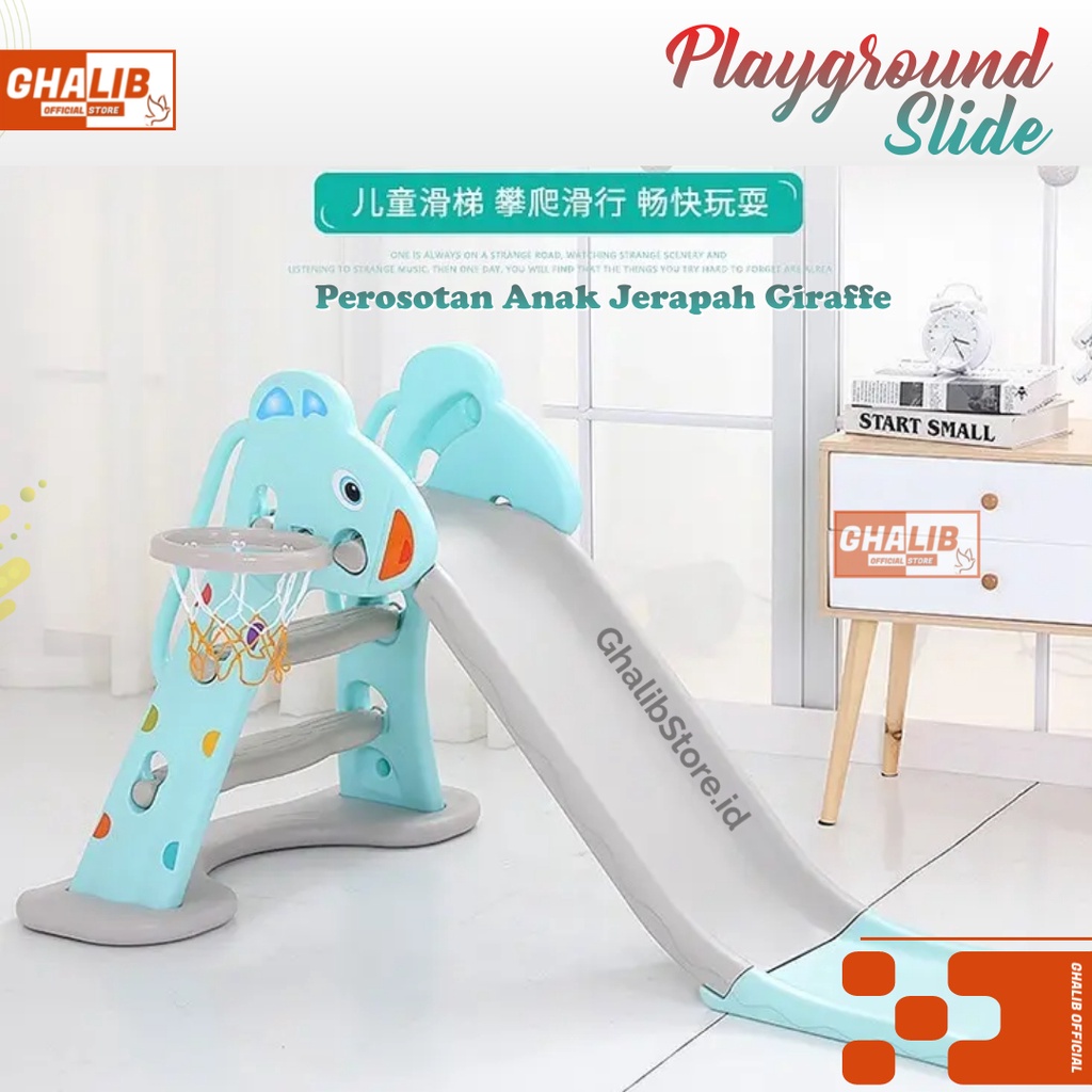 Perosotan Anak 3 in 1 Termurah Playground Anak Indoor Jerapah Mainan Serodotan Seluncuran Anak Laki 