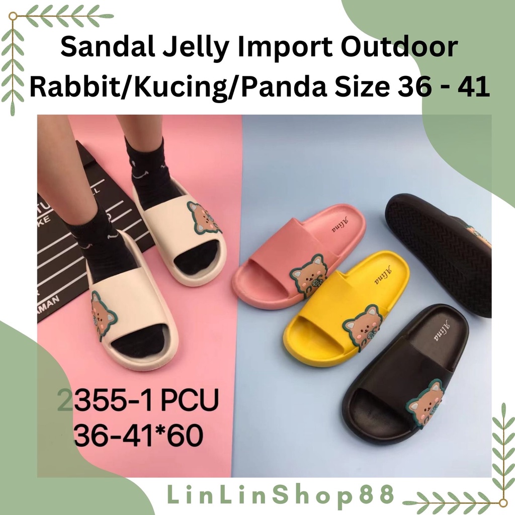 Sandal Jelly Import Outdoor Rabbit Ukuran 36-41