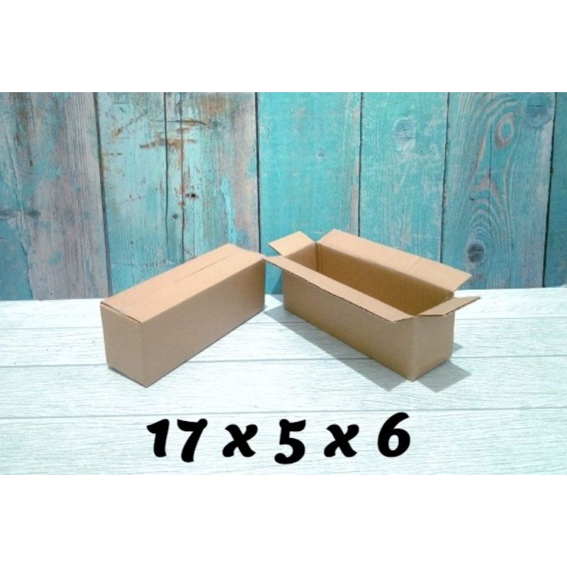 

kardus/karton/box Ukuran 17x5x6 cm single wall polos