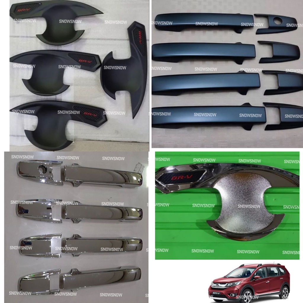 Paket Outer Handle Cover Brv 2016 2021 Hitam Chrome Carbontivo Carbon