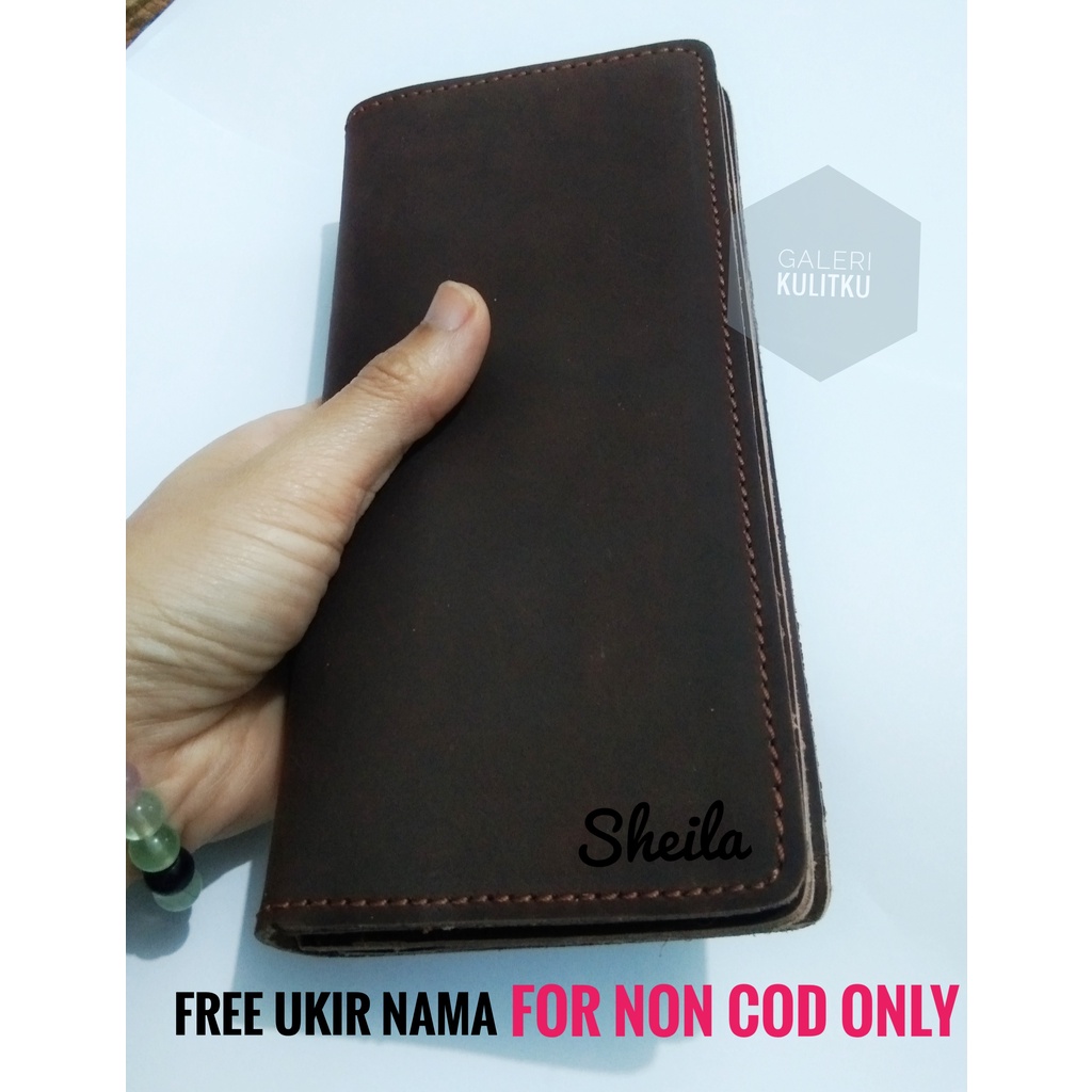 dompet panjang pria kulit asli