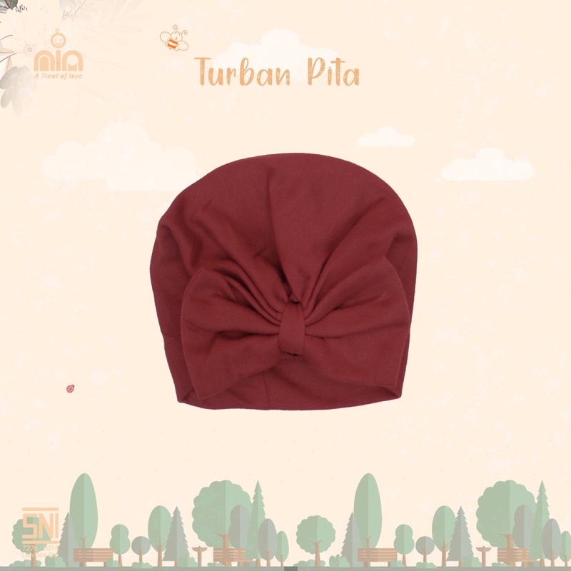 NIA Turban Bayi Vinata Donat &amp; Pita &amp; Pita Simpul Turban Bayi Anak