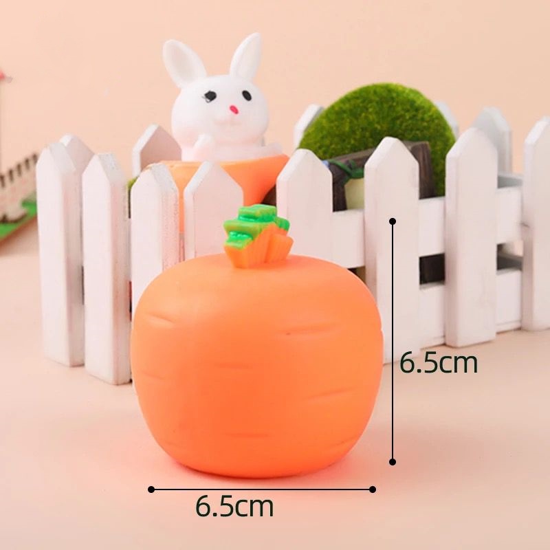 Mainan Squishy Anti Stress Kelinci Pop It Rabbit Carrot