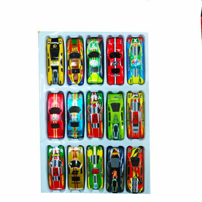 (15 pcs) MAINAN MOBIL DIECAST METAL SPORTCAR MOBIL MOBILAN MINI