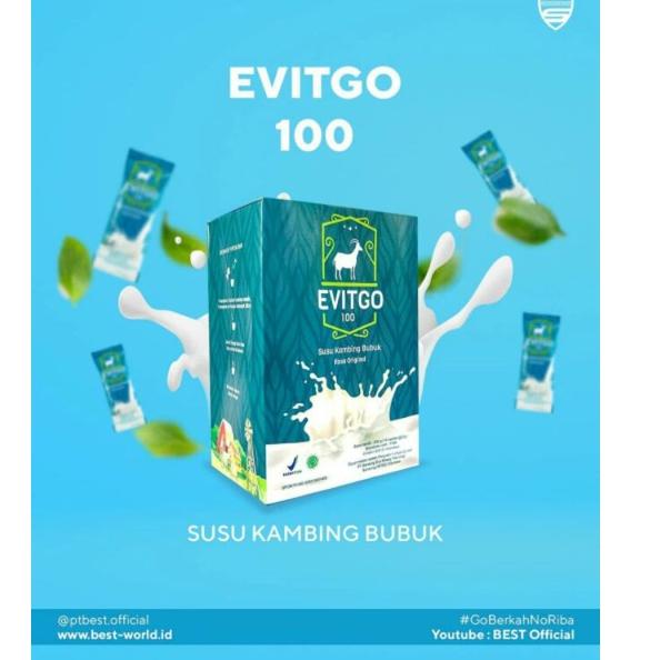 

Paling Laris--EVITGOO 100 SUSU KAMBING / ORIGINAL NEW FORMULA/ 1 BOX ISI 10 SACHET