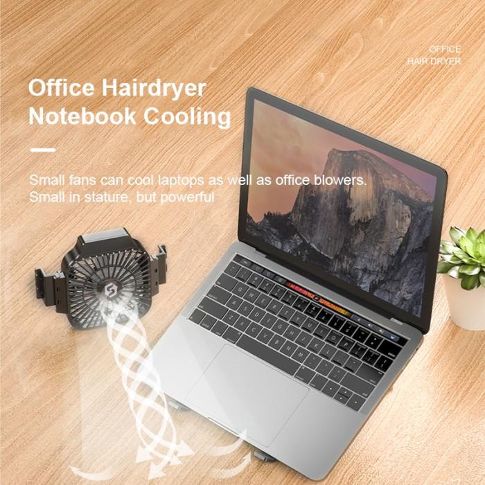 Laptop Stand With Cooling Fan Kipas Angin Laptop Macbook Lipat