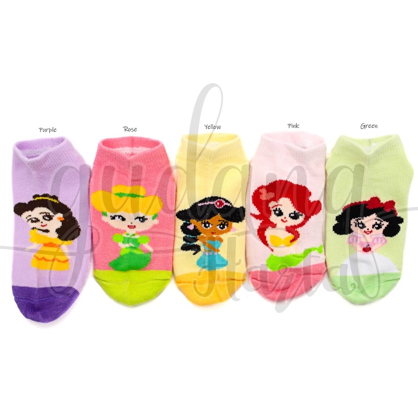 Kaos Kaki Pendek Anak Wanita Princess Sock Motif Karakter Tuan Putri GH 103153