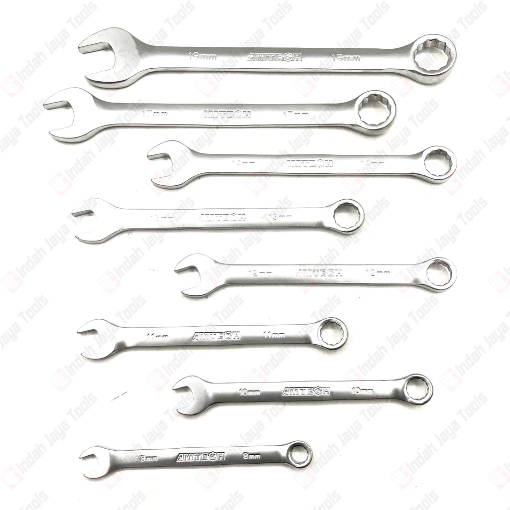 AMTECH VT305246 Kunci Ring Pas Set 8 PCS 8-19 mm Combination Wrench