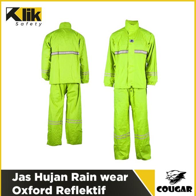 Jas Hujan Safety Rain wear Cougar Oxford Jaket Celana Reflektif Ori