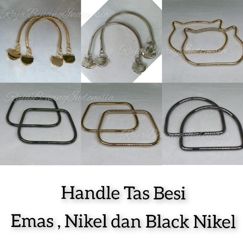 Handle Tas Besi / Gagang Tas Besi - 1 pasang