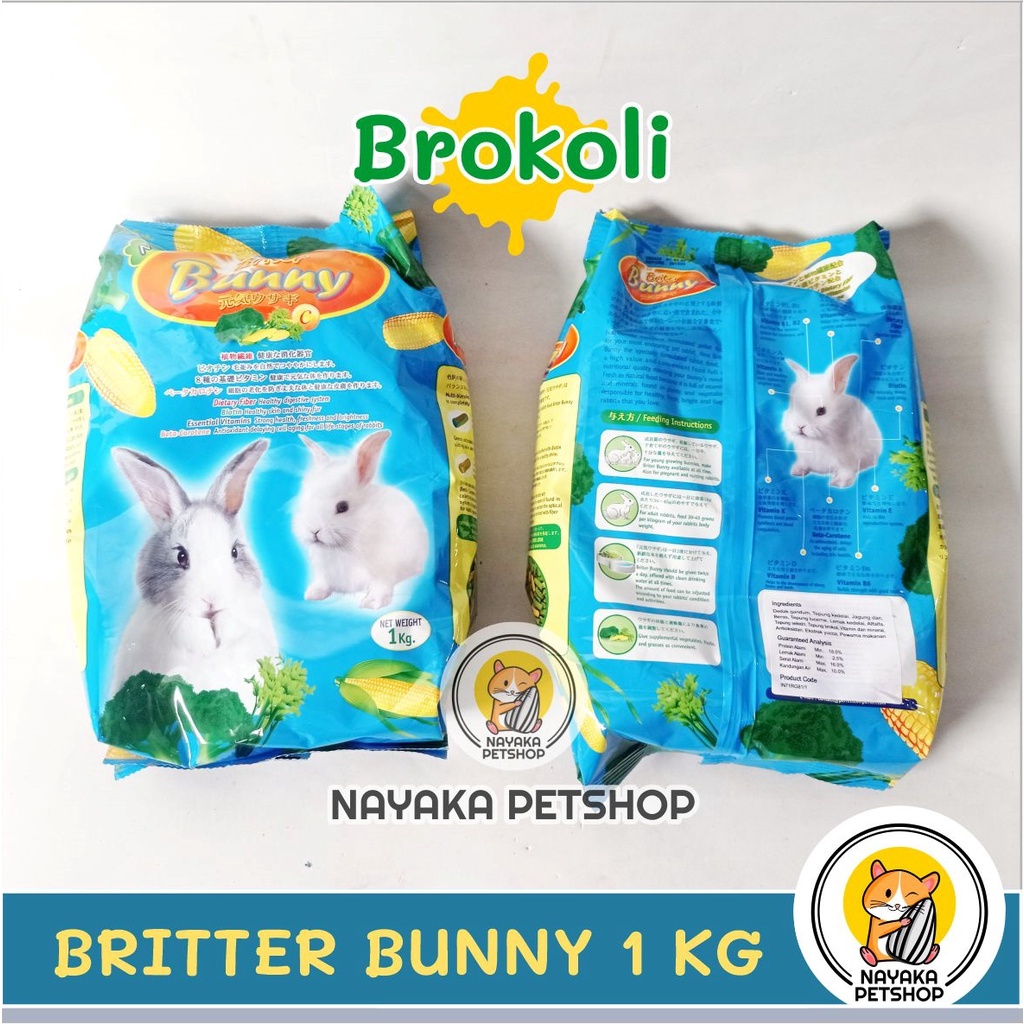 Briter Bunny 1 Kg Pakan Kelinci Makanan Pelet Rabbit Food