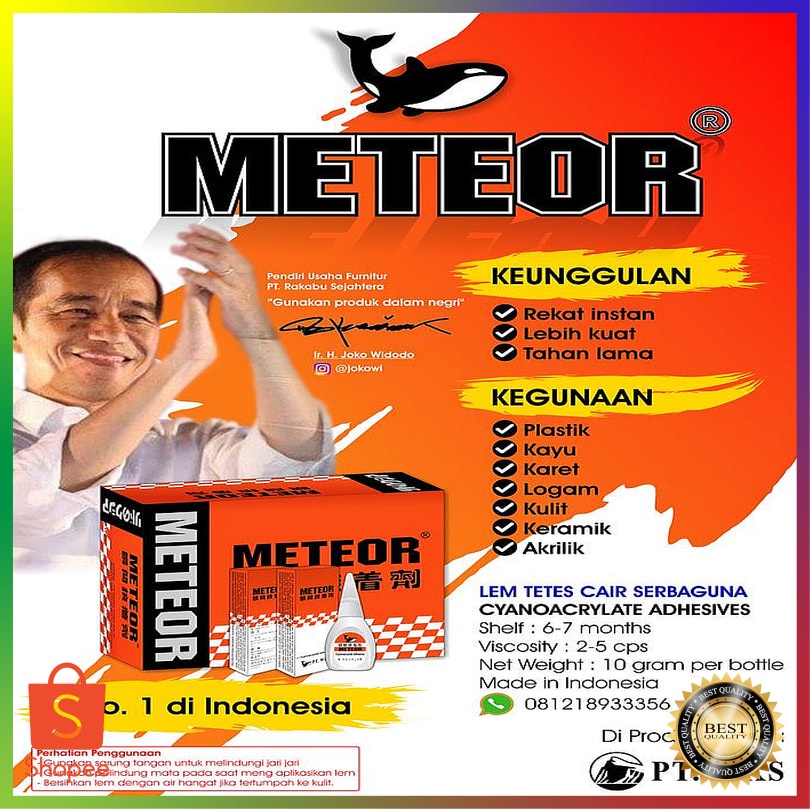 

New Item! Lem Kayu Korea Cair Akrilik METEOR Serbaguna Tetes Cair Kulit Endorse GBU1486 Best Product