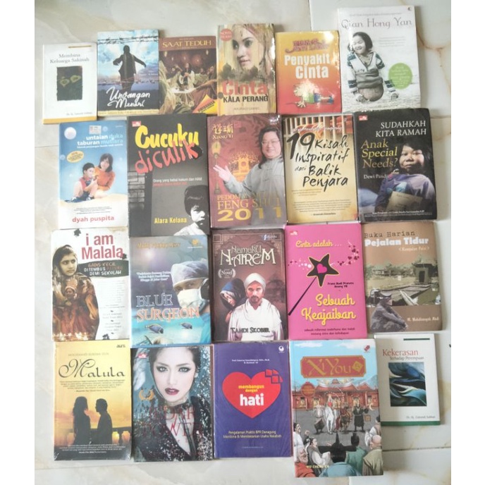 OBRAL BUKU BACAAN | BUKU NOVEL | INSPIRASI