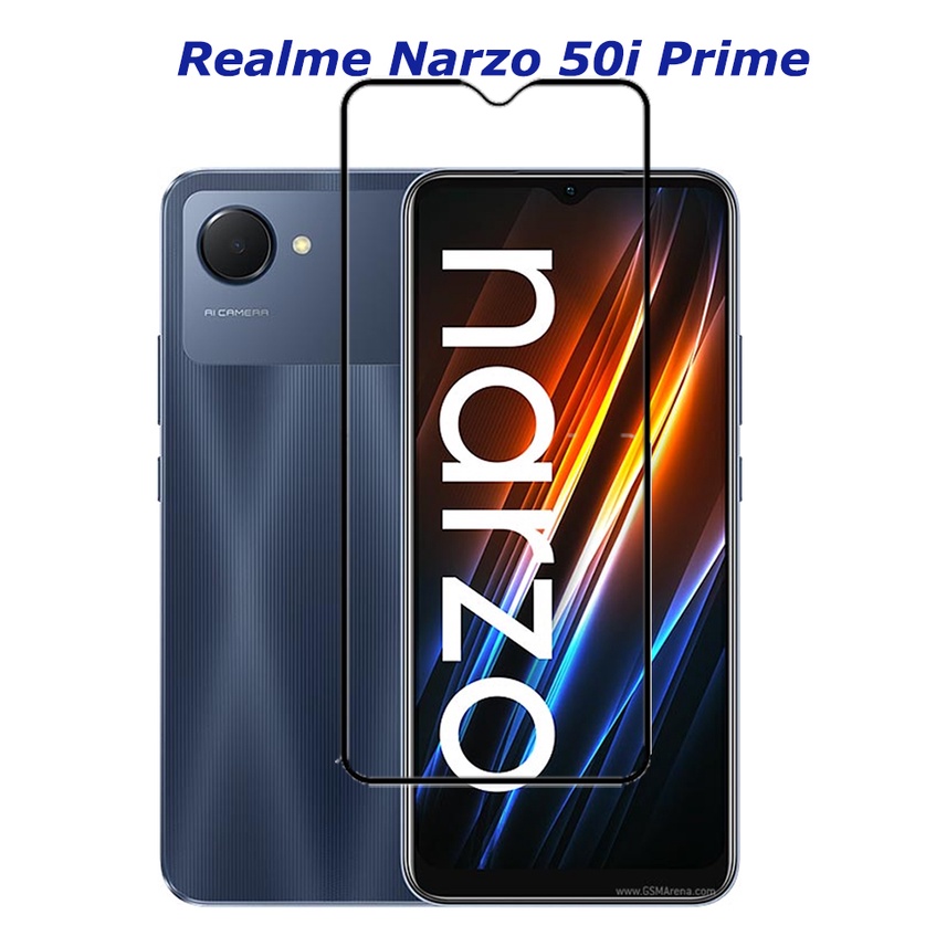 Tempered Glass Realme Narzo 50i Prime Full Cover Full Screen Protector Anti Gores