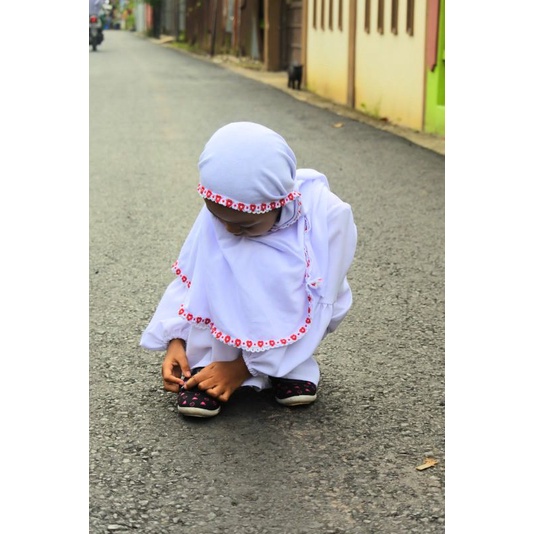 Gamis putih anak perempuan Gamis manasik anak Seragam Sekolah Anak Perempuan Gamis putih anak TK Gamis putih anak tanggung