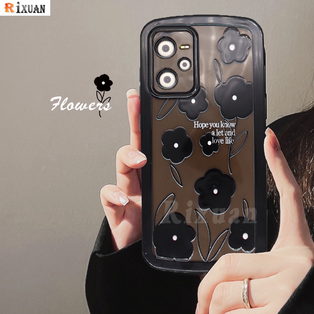 Casing Silikon Realme C35 C21Y C25Y 7i 5 5i 6i C3 C21 C17 C11 2021 C25 C15 C12 C2 Narzo 30A Motif Bunga Retro