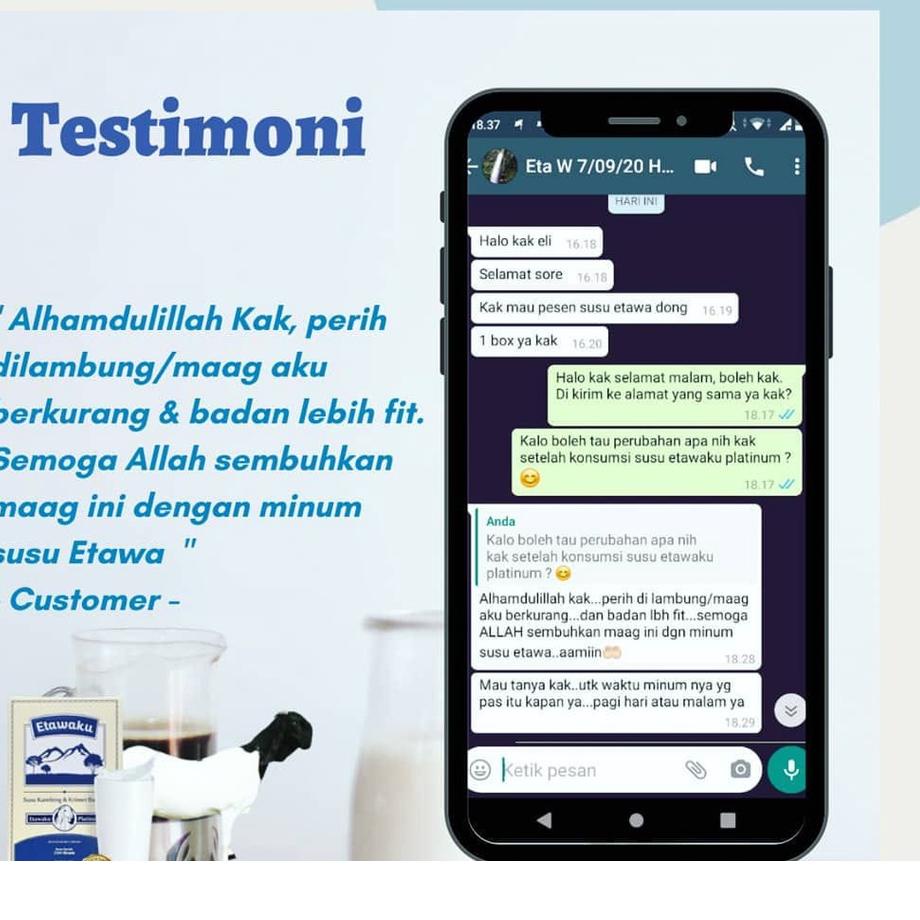 

READY ✅PAKET 2 BOX ETAWAKU PLATINUM - Susu Kambing Etawa Tinggi Kalsium Meningkatkan Kesehatan Tulang & Sendi Mencegah Osteoporosis Kaya Mineral Nafas Lega Mencegah Asma Sesak Nafas Tulang Sehat Mencegah Penuaan Sendi|SQ9