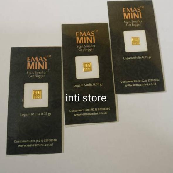 Ready Terunik Emas Mini 0.05 gram 24 karat Murah Terjangkau