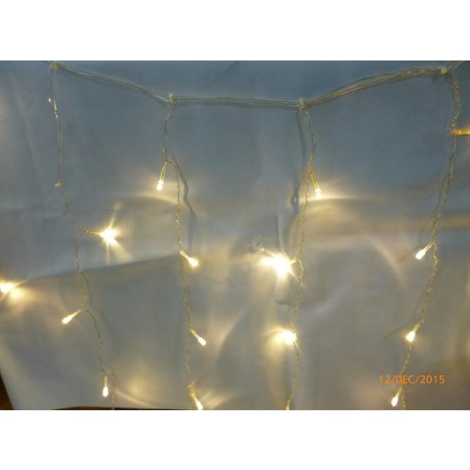 ] Lampu Natal LED Tirai Warm White
