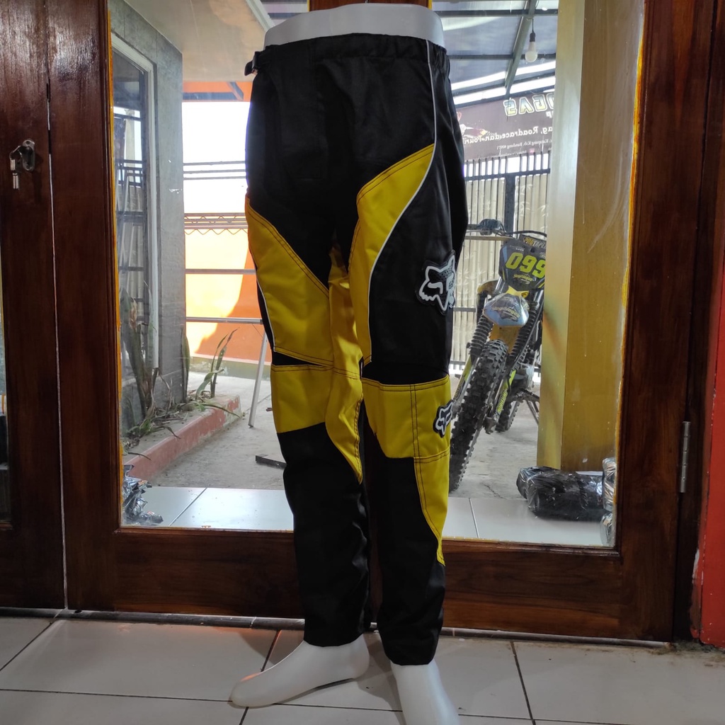 Celana Cross - Celana Trail - Celana Enduro - Celana Gastrack Adventure - Bahan Condura Berkualitas - Celana motor cross - Celana trabas bahan condura  TERLARIS -  Colour YELLOW