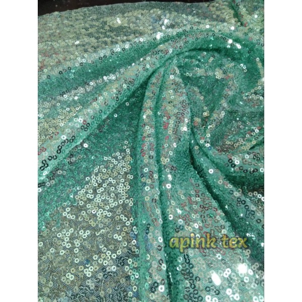 kain tile sequin tile kebaya pesta kain tile / bahan meteran lebar 1.5mtr tule sequin seribu Payet padat