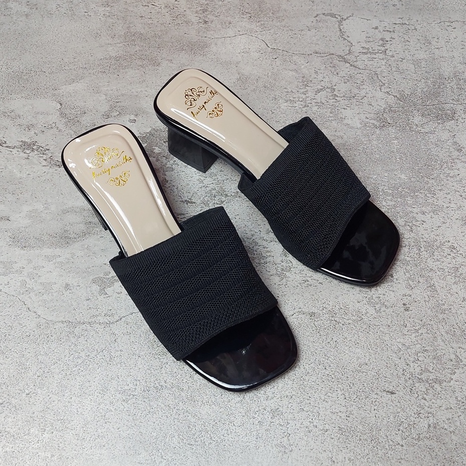 Sandal Hak Tahu Wanita Rajut Import JL01