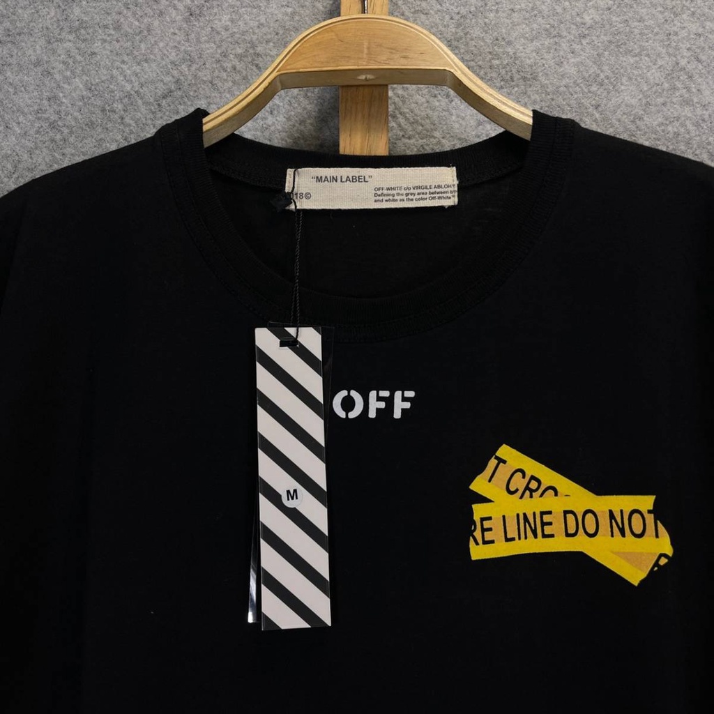 KAOS TSHIRT OFF WHITE CROSSLINE LENGAN PENDEK MIRROR FULLTAG