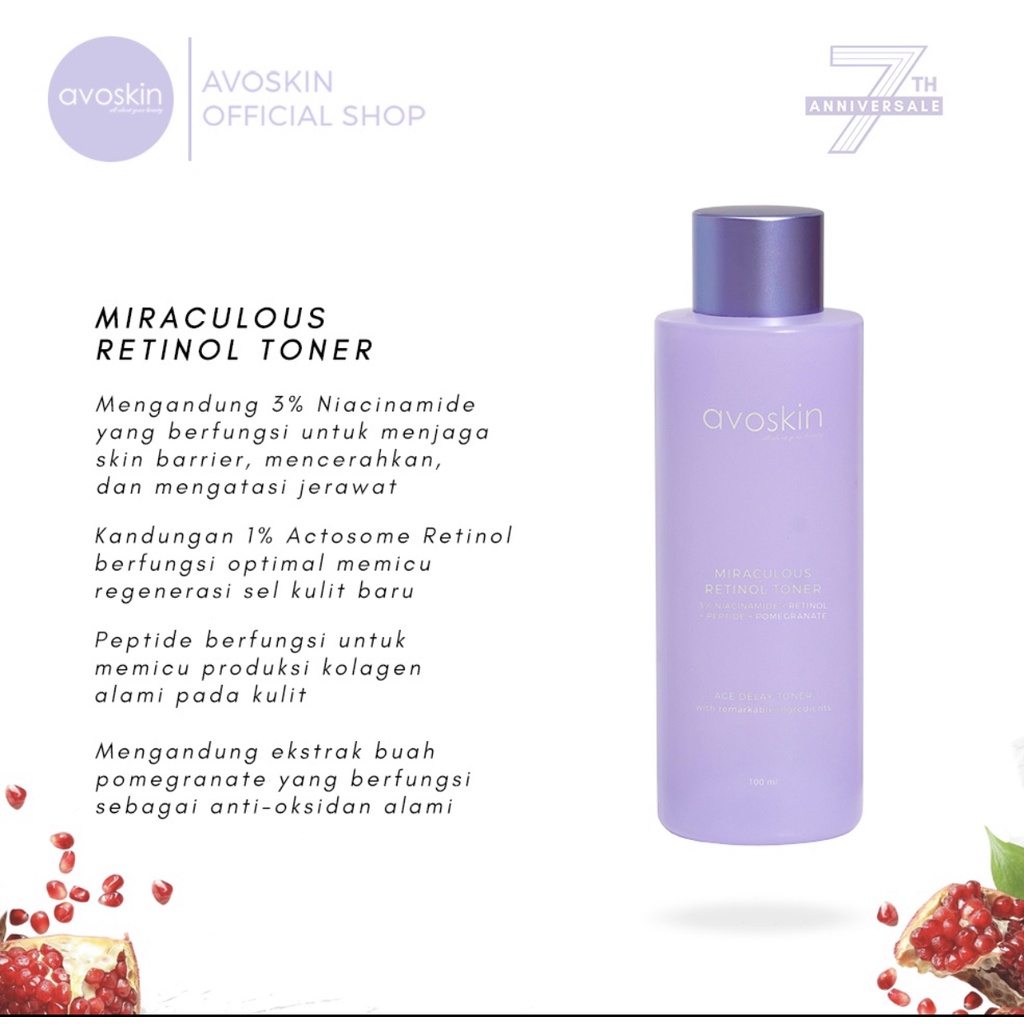 Avoskin Retinol Toner 100ml Anniversary Edition Lilac Edition