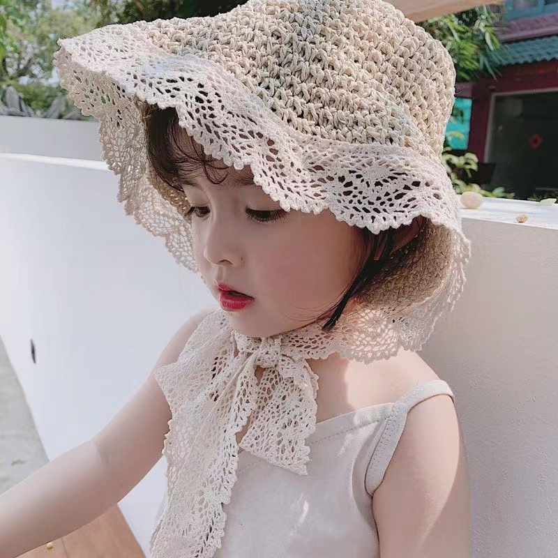 topi bucket Nelayan Bahan Jerami Untuk Ibu Dan Anak topi wanita fashion