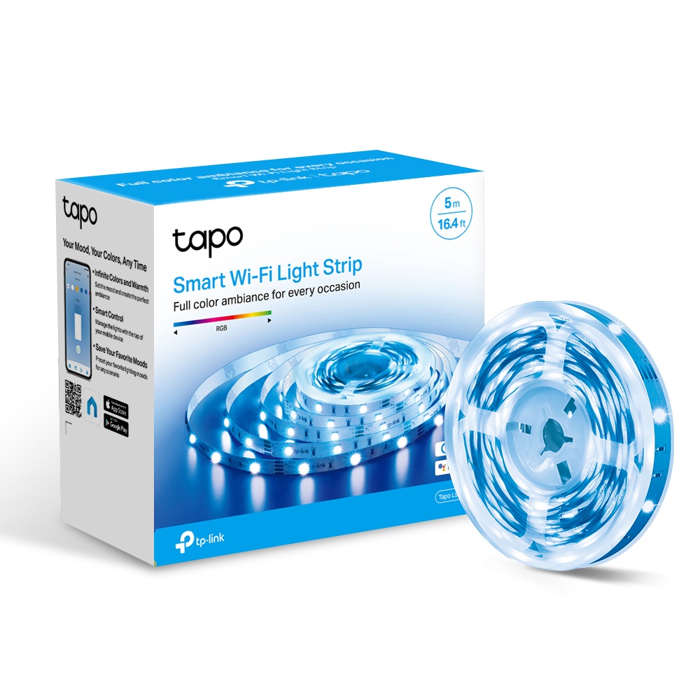 LED Smart WiFi Light Strip, RGB Million Color Running Lights ( Remote/Voice Control )TP-Link Tapo L900-5