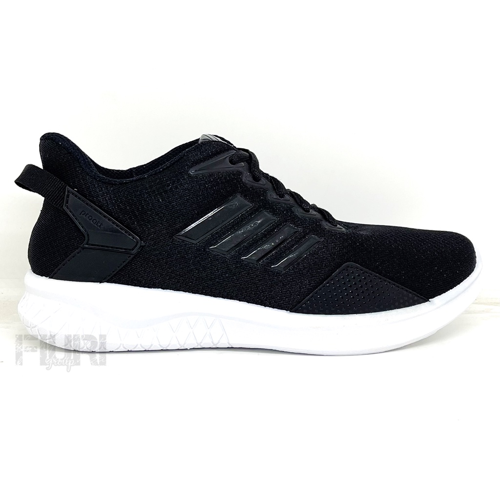 FIURI - Pro ATT Original - PI 600 HITAM PUTIH 39-44 - Sepatu Kets Pria - Sepatu Sneakers Pria - Sepatu Olahraga Sport Pria - Sepatu Casual - Sepatu Jogging Lari Fitness Gym Senam Pria - Sepatu Cowok - Sepatu Sekolah Bertali SD SMP SMA