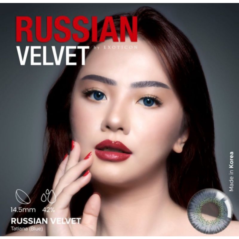 X2 Russian Velvet Softlens Warna Ukuran Normal Sampai -3.00