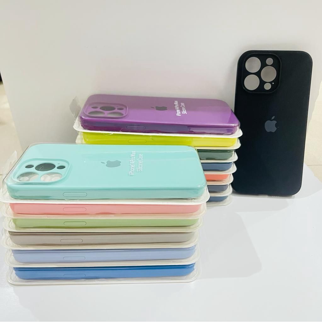 Silicone Rubber 1:1 Iphone 14 Promax 14 Max / Plus 13 Pro 13 Mini 12 Promax 12  Soft Silicone Case Rubber Anti Noda Kualitas Original + Protector Camera