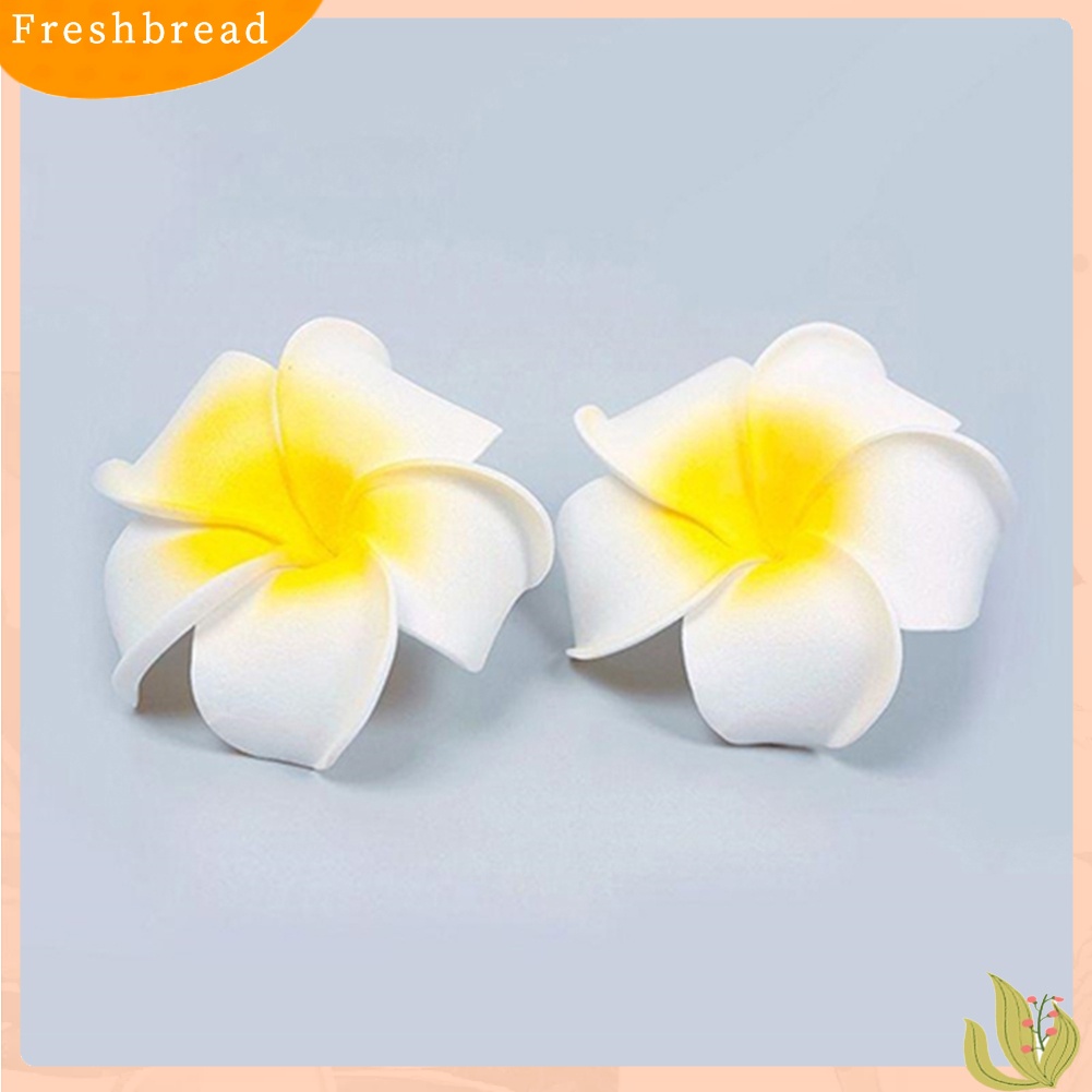 (Fresh) 2pcs Jepit Rambut Wanita Bentuk Bunga Plumeria Hawaii Bahan Busa Untuk Pesta Pernikahan