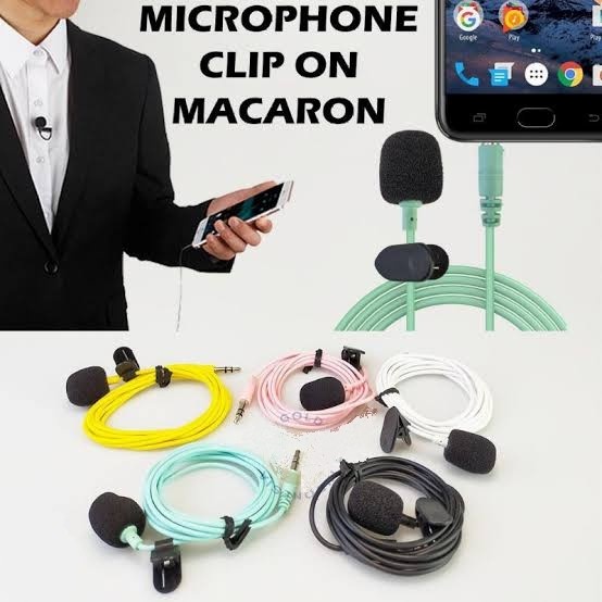 Mic macaron Clip On Jepit 3.5mm Microphone Mikrofon Youtubers CLIP ON MACARON MIC TIK TOK MICROPHONE SMULE CLIP ON YOUTOBERS NEW